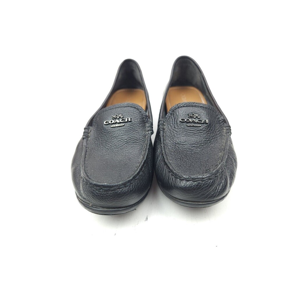 Coach Womens Mary Lock Up Driving Loafers Size 6 B Black Pebbled Grain Leather - Picture 5 of 11